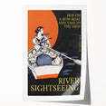 River Sightseeing Vintage Travel Poster - Retro Row-Boat Art