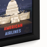 Washington Vintage Travel Poster - Retro American Airlines Art