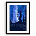 See America Vintage Travel Poster - Retro Ice Cave Art