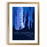 See America Vintage Travel Poster - Retro Ice Cave Art