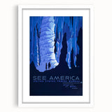 See America Vintage Travel Poster - Retro Ice Cave Art
