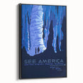 See America Vintage Travel Poster - Retro Ice Cave Art