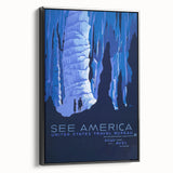 See America Vintage Travel Poster - Retro Ice Cave Art