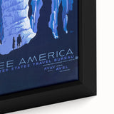 See America Vintage Travel Poster - Retro Ice Cave Art