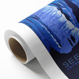 See America Vintage Travel Poster - Retro Ice Cave Art