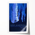 See America Vintage Travel Poster - Retro Ice Cave Art