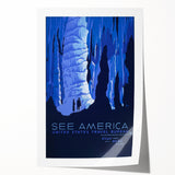 See America Vintage Travel Poster - Retro Ice Cave Art