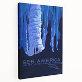 See America Vintage Travel Poster - Retro Ice Cave Art