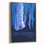 See America Vintage Travel Poster - Retro Ice Cave Art