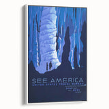 See America Vintage Travel Poster - Retro Ice Cave Art