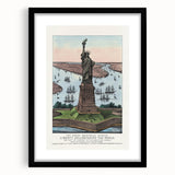 Statue of Liberty Vintage Travel Poster - Retro New York Landmark Art