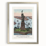 Statue of Liberty Vintage Travel Poster - Retro New York Landmark Art
