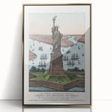 Statue of Liberty Vintage Travel Poster - Retro New York Landmark Art