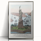 Statue of Liberty Vintage Travel Poster - Retro New York Landmark Art