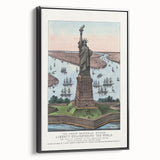 Statue of Liberty Vintage Travel Poster - Retro New York Landmark Art