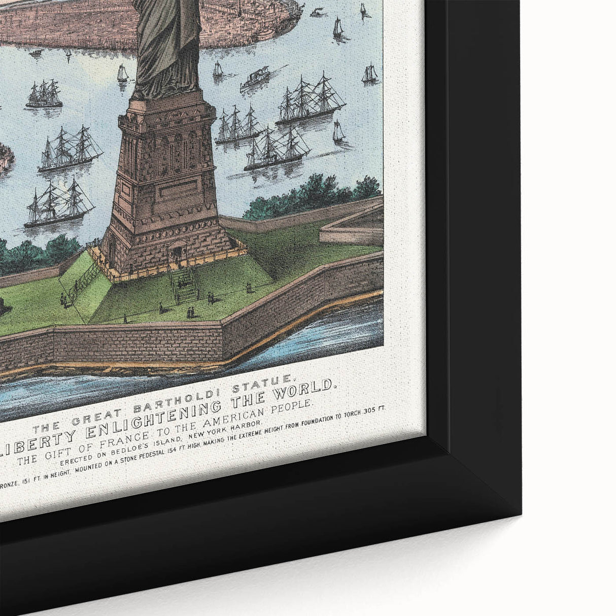 Statue of Liberty Vintage Travel Poster - Retro New York Landmark Art