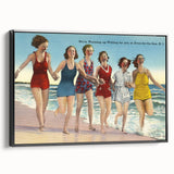 Vintage Avon-by-the-Sea Beach Travel Poster | Classic Retro Art