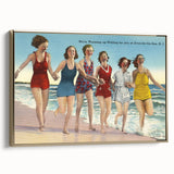 Vintage Avon-by-the-Sea Beach Travel Poster | Classic Retro Art