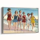 Vintage Avon-by-the-Sea Beach Travel Poster | Classic Retro Art