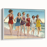 Vintage Avon-by-the-Sea Beach Travel Poster | Classic Retro Art