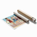 Vintage Avon-by-the-Sea Beach Travel Poster | Classic Retro Art