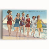 Vintage Avon-by-the-Sea Beach Travel Poster | Classic Retro Art