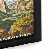 Yosemite Vintage Travel Poster - Retro United Airlines Art