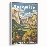 Yosemite Vintage Travel Poster - Retro United Airlines Art