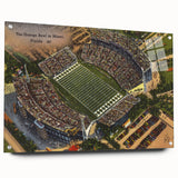 Vintage Orange Bowl Poster - Retro Miami Florida Travel Art