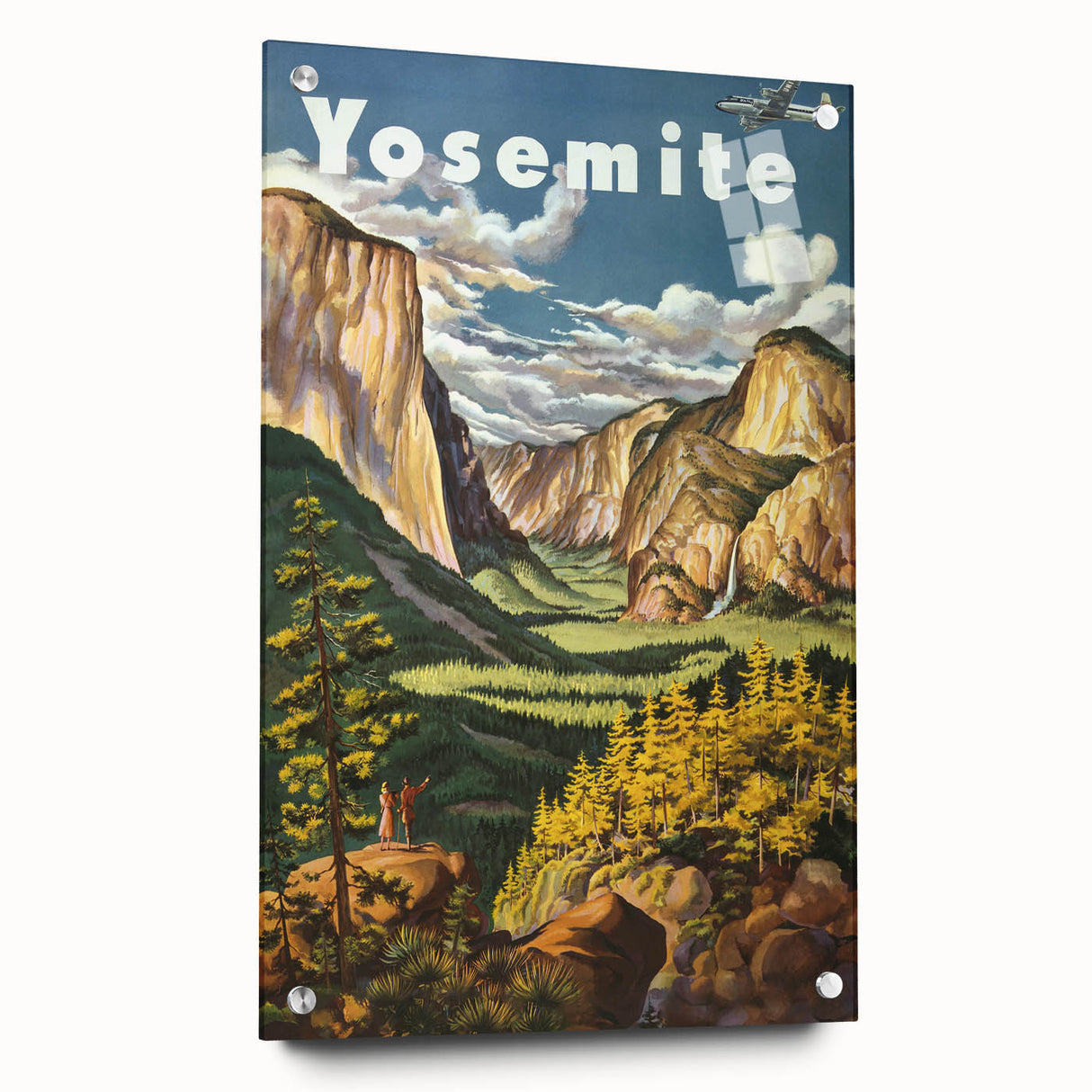 Yosemite Vintage Travel Poster - Retro United Airlines Art