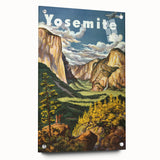 Yosemite Vintage Travel Poster - Retro United Airlines Art