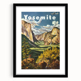 Yosemite Vintage Travel Poster - Retro United Airlines Art