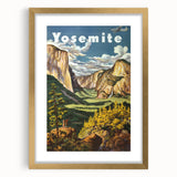 Yosemite Vintage Travel Poster - Retro United Airlines Art