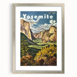 Yosemite Vintage Travel Poster - Retro United Airlines Art