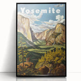 Yosemite Vintage Travel Poster - Retro United Airlines Art
