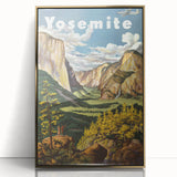 Yosemite Vintage Travel Poster - Retro United Airlines Art