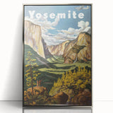 Yosemite Vintage Travel Poster - Retro United Airlines Art