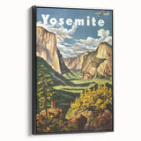 Yosemite Vintage Travel Poster - Retro United Airlines Art