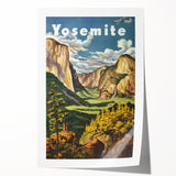 Yosemite Vintage Travel Poster - Retro United Airlines Art