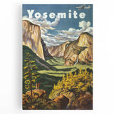 Yosemite Vintage Travel Poster - Retro United Airlines Art