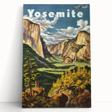 Yosemite Vintage Travel Poster - Retro United Airlines Art