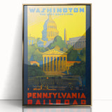 Washington Vintage Travel Poster - Retro Pennsylvania Railroad Art