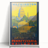 Washington Vintage Travel Poster - Retro Pennsylvania Railroad Art