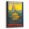 Washington Vintage Travel Poster - Retro Pennsylvania Railroad Art