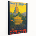 Washington Vintage Travel Poster - Retro Pennsylvania Railroad Art