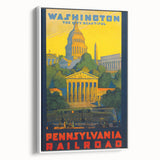 Washington Vintage Travel Poster - Retro Pennsylvania Railroad Art