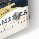 See America Vintage Travel Poster - Welcome to Montana Art