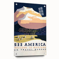 See America Vintage Travel Poster - Welcome to Montana Art