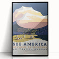 See America Vintage Travel Poster - Welcome to Montana Art