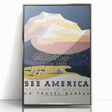 See America Vintage Travel Poster - Welcome to Montana Art